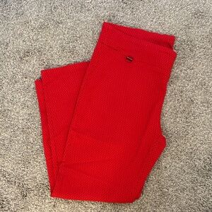 Jules & Leopold Red Textured Leggings